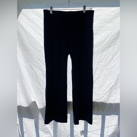 Talbots Portland Trouser Women's Size 12 P Navy Wide Leg Side Zip Dress Crops - Picture 5 of 10